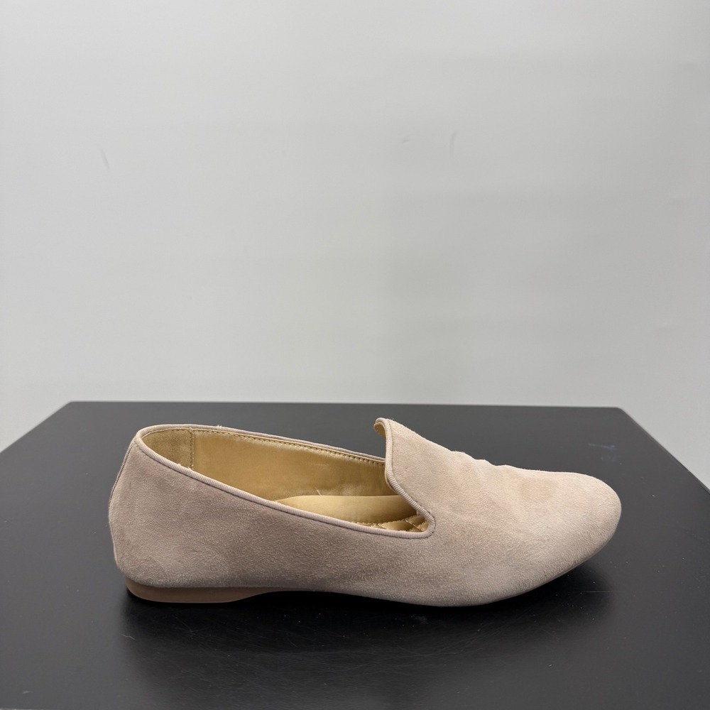 Birdies The Starling Loafers Women 7 Tan Good Suede Smoking Slipper Flats